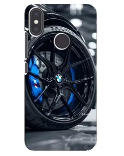 Чехол для Xiaomi Mi A2 с картинкой «Колесо BMW вблизи»