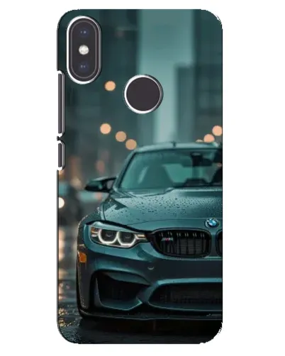 Чехол для Xiaomi Mi A2 с картинкой «BMW в огнях города»