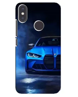 Чехол для Xiaomi Mi A2 с картинкой «Голубая BMW M4»