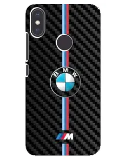 Чехол для Xiaomi Mi A2 с картинкой «Эмблема BMW и карбон»