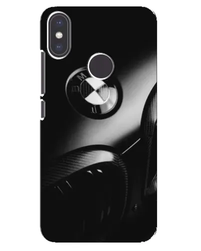 Чехол для Xiaomi Mi A2 с картинкой «Эмблема BMW — макро»