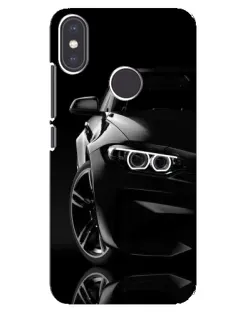 Чохол для Xiaomi Mi A2 з картинкою «Чорна BMW — профіль»