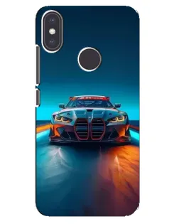 Чохол для Xiaomi Mi A2 з картинкою «BMW — вогні неону»