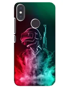 Чехол для Xiaomi Mi A2 с картинкой «PUBG — огненный воин»