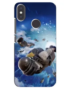 Чехол для Xiaomi Mi A2 с картинкой «Десант PUBG — прыжок»