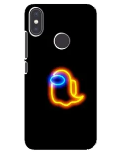 Чехол для Xiaomi Mi A2 с картинкой «Among Us неоновое сияние»
