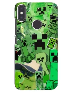 Чехол для Xiaomi Mi A2 с картинкой «Криперы Minecraft»