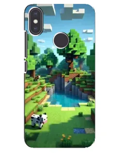 Чехол для Xiaomi Mi A2 с картинкой «Minecraft летний день»