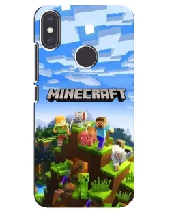 Чехол для Xiaomi Mi A2 с картинкой «Minecraft классический мир»