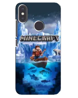 Чехол для Xiaomi Mi A2 с картинкой «Minecraft ледяной мир»