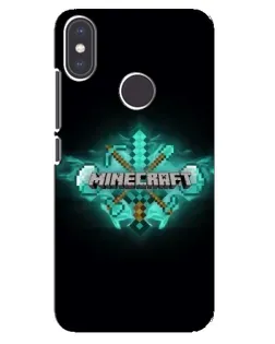 Чехол для Xiaomi Mi A2 с картинкой «Minecraft Diamond лого»