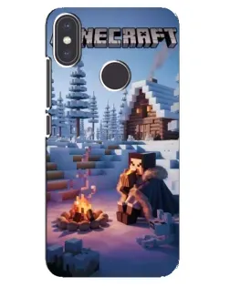 Чехол для Xiaomi Mi A2 с картинкой «Зимний Minecraft»