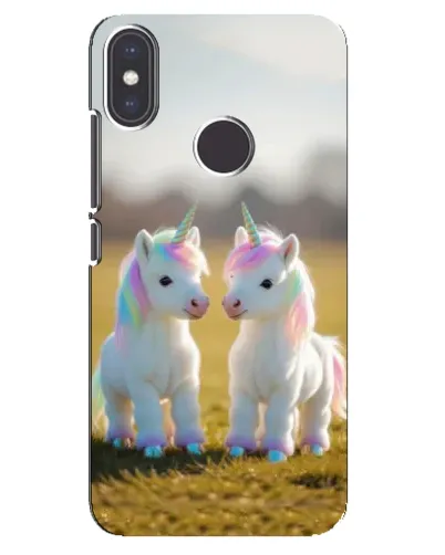 Чохол для Xiaomi Mi A2 з картинкою «Пара єдинорогів»