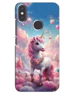 Чохол для Xiaomi Mi A2 з картинкою «Єдиноріг серед хмар»