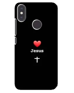 Чехол для Xiaomi Mi A2 с картинкой «Сердце - Jesus»