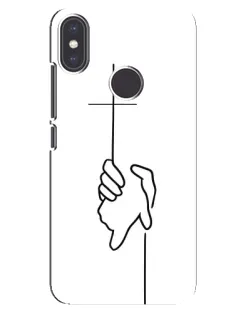 Чехол для Xiaomi Mi A2 с картинкой «Рука держит»