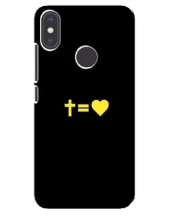Чехол для Xiaomi Mi A2 с картинкой «Сердце и Крест»