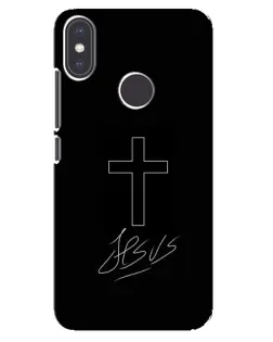 Чохол для Xiaomi Mi A2 з картинкою «Графічний хрест Jesus»