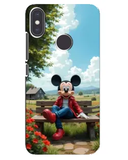 Чохол для Xiaomi Mi A2 з картинкою «Міккі на лавці»
