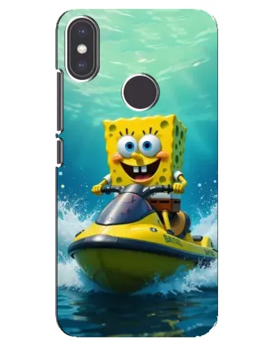 Чехол для Xiaomi Mi A2 с картинкой «Спанч Боб на гидроцикле» Чехол для Xiaomi Mi A2 с картинкой «Спанч Боб на гидроцикле»