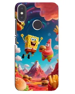 Чехол для Xiaomi Mi A2 с картинкой «Космический фастфуд»