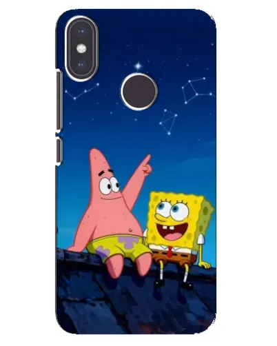Чехол для Xiaomi Mi A2 с картинкой «Губка Боб и Патрик ночью» Чехол для Xiaomi Mi A2 с картинкой «Губка Боб и Патрик ночью»