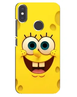 Чехол для Xiaomi Mi A2 с картинкой «Губка Боб улыбка»