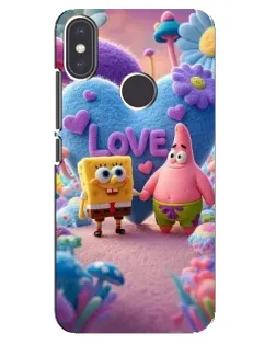 Чехол для Xiaomi Mi A2 с картинкой «Губка Боб Патрик»