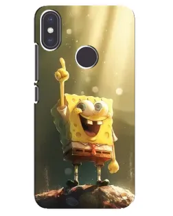 Чехол для Xiaomi Mi A2 с картинкой «Сияющий Спанч Боб»