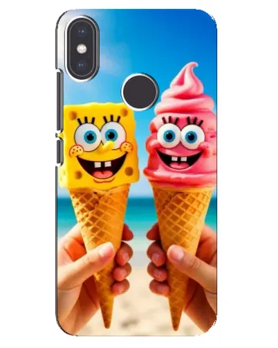 Чехол для Xiaomi Mi A2 с картинкой «Спанч Боб мороженое» Чехол для Xiaomi Mi A2 с картинкой «Спанч Боб мороженое»