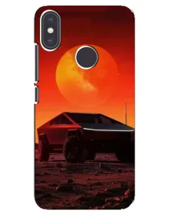 Чехол для Xiaomi Mi A2 с картинкой «Cybertruck на Марсе»