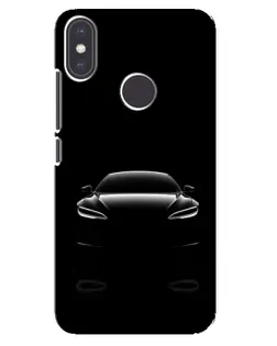Чехол для Xiaomi Mi A2 с картинкой «Силуэт Tesla Night»
