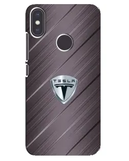 Чехол для Xiaomi Mi A2 с картинкой «Металлическая текстура Tesla»