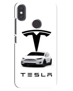 Чехол для Xiaomi Mi A2 с картинкой «Tesla White Style»