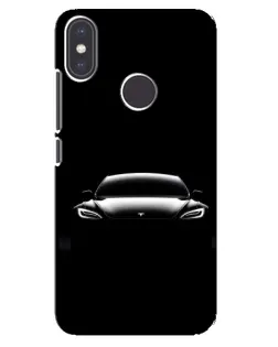 Чехол для Xiaomi Mi A2 с картинкой «Фары Tesla Night»
