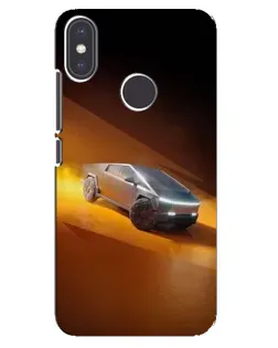 Чехол для Xiaomi Mi A2 с картинкой «Cybertruck в пустыне»
