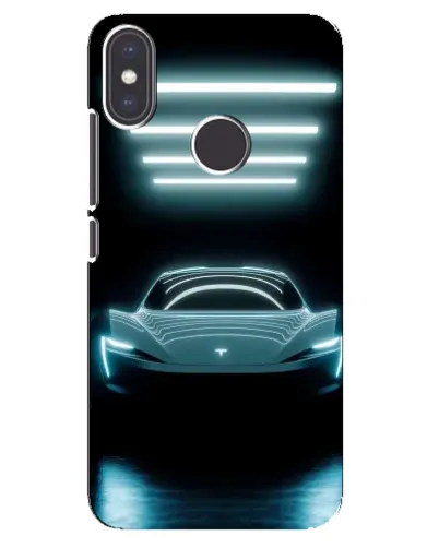 Чехол для Xiaomi Mi A2 с картинкой «Tesla в неоне» Чехол для Xiaomi Mi A2 с картинкой «Tesla в неоне»