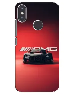 Чехол для Xiaomi Mi A2 с картинкой «Mercedes AMG — красная линия»