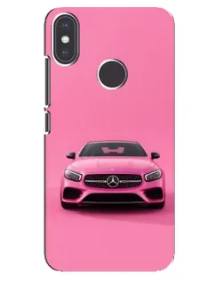 Чехол для Xiaomi Mi A2 с картинкой «Розовый Mercedes AMG»