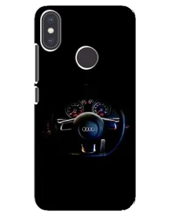 Чехол для Xiaomi Mi A2 с картинкой «Салон Audi — руль»