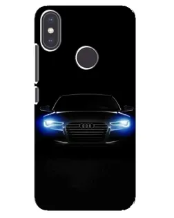 Чехол для Xiaomi Mi A2 с картинкой «Audi в неоне»