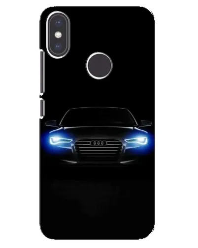 Чехол для Xiaomi Mi A2 с картинкой «Audi в неоне»