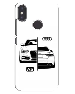 Чехол для Xiaomi Mi A2 с картинкой «Audi — контрастный дизайн»