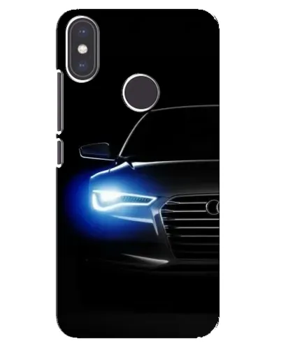 Чехол для Xiaomi Mi A2 с картинкой «Неоновый взгляд Audi»