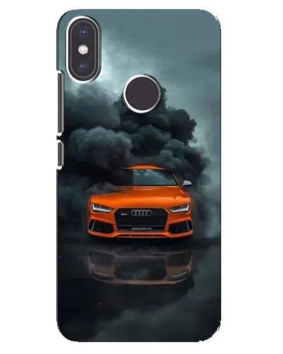 Чехол для Xiaomi Mi A2 с картинкой «Audi в облаках дыма»