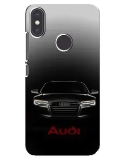 Чехол для Xiaomi Mi A2 с картинкой «Audi — градиентный контур»