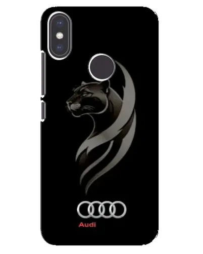 Чехол для Xiaomi Mi A2 с картинкой «Графика — пантера и Audi»