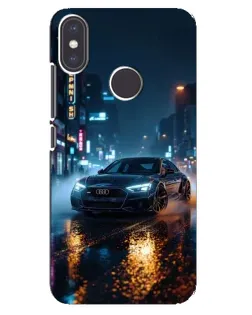 Чехол для Xiaomi Mi A2 с картинкой «Ночной город и Audi»