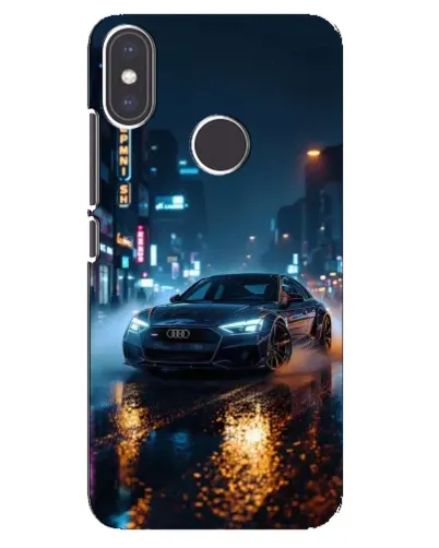 Чехол для Xiaomi Mi A2 с картинкой «Ночной город и Audi»