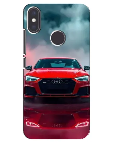 Чехол для Xiaomi Mi A2 с картинкой «Audi RS — красный стиль»